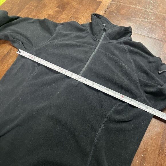 EDDIE BAUER First Ascent Sweater Women L Black Fleece Polartec 1/4 Zip Pullover - Picture 8 of 9
